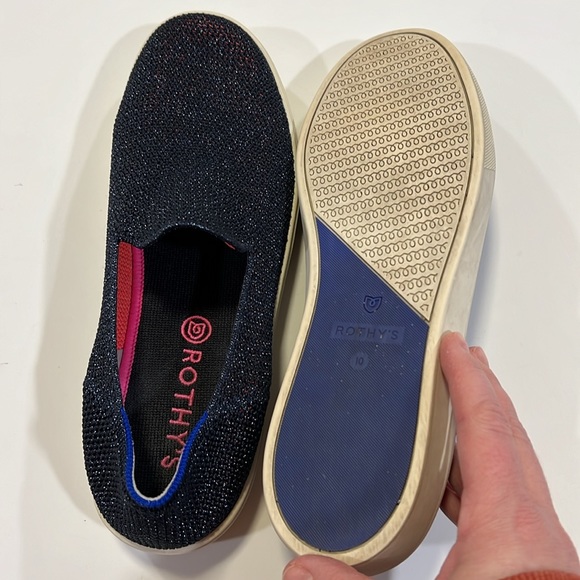 Rothy’s - metallic lattice stitch slip ons, 10 - Picture 5 of 9